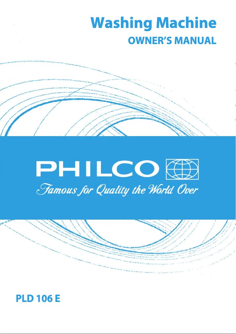 Page 1 de la notice Manuel utilisateur Philco PLD 106 E
