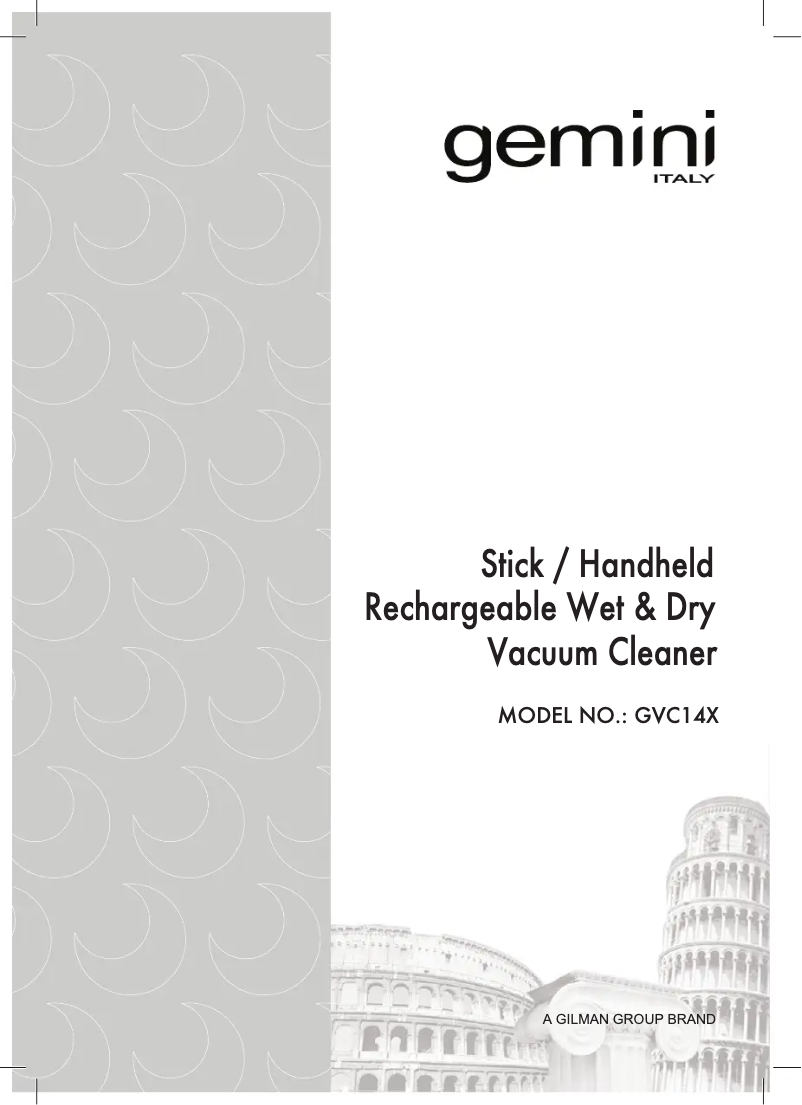 Image de la première page du manuel de l'appareil GVC14X