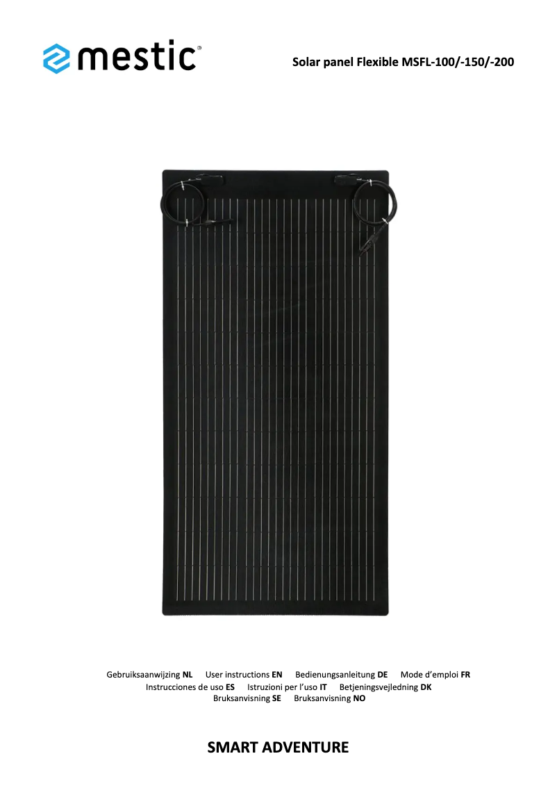 Page 1 de la notice Manuel utilisateur Mestic MSFL-200