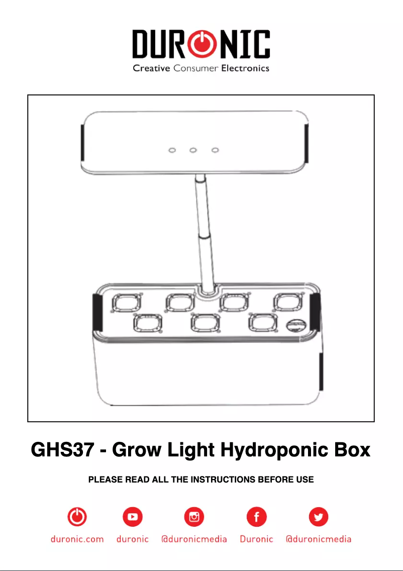 Página 1 del manual Manual de usuario Duronic GHS37
