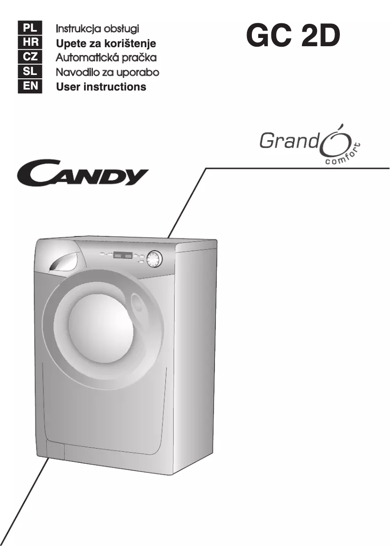 Page n°1 - Manuel utilisateur Candy GC 1462D2-S