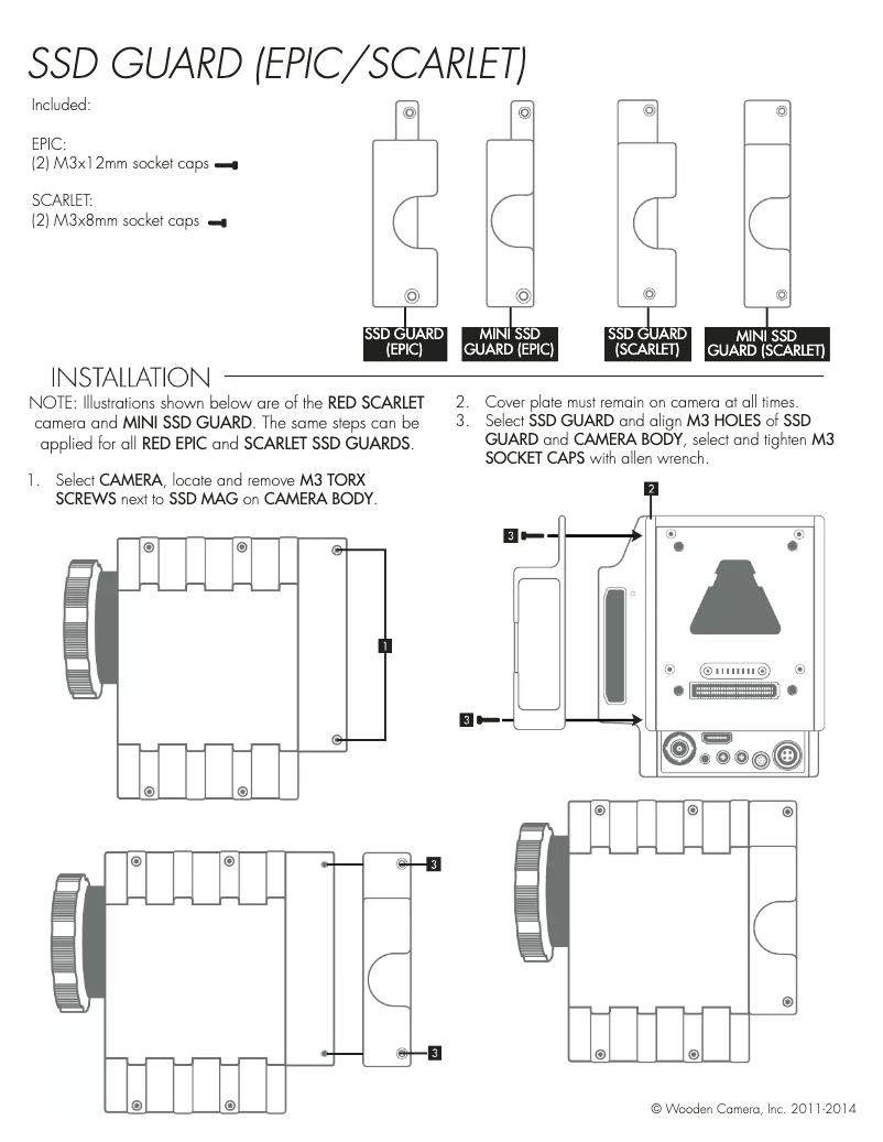 Page n°1 - Manuel utilisateur Wooden Camera 153250