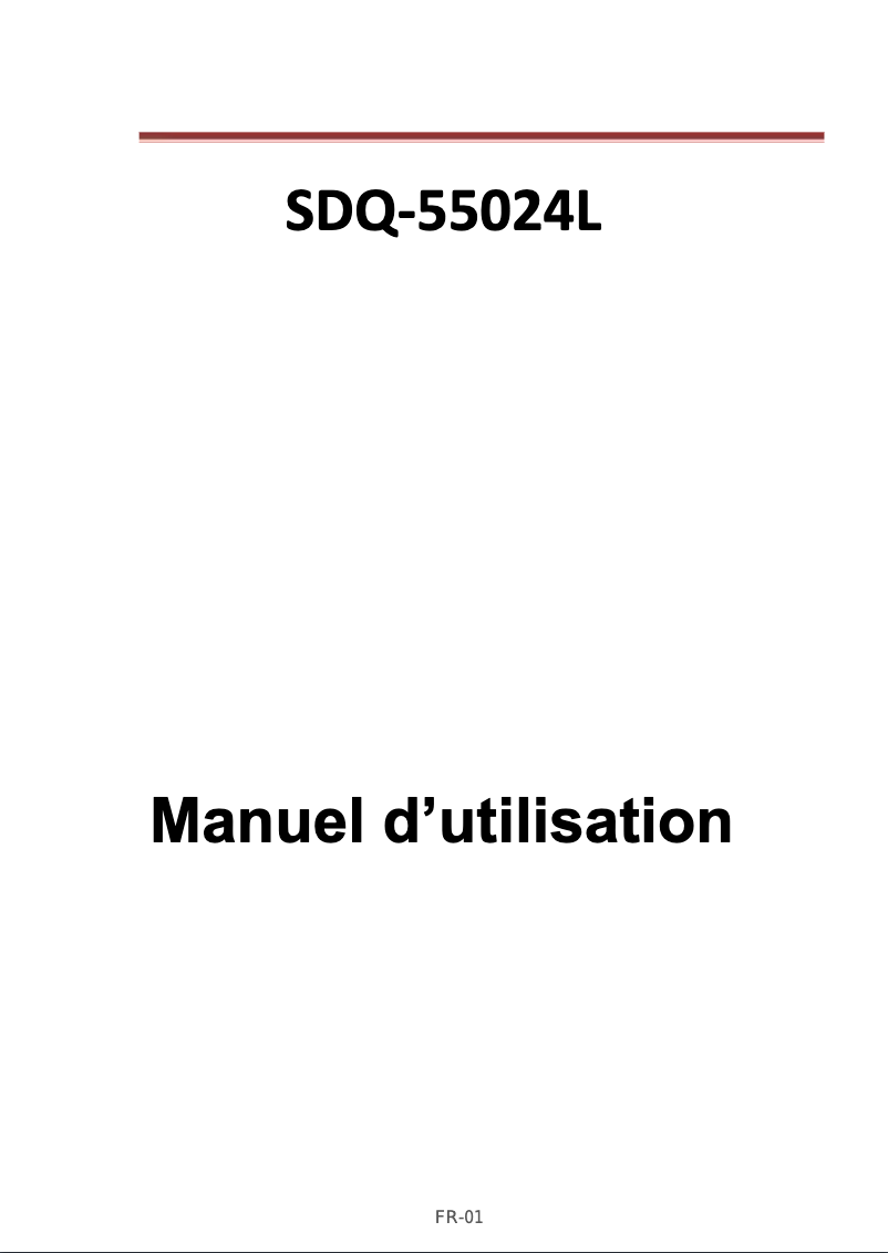 Page 1 de la notice Manuel utilisateur Denver SDQ-55024L