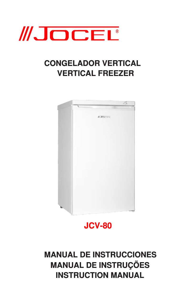 Page 1 de la notice Manuel utilisateur Jocel JCV-80