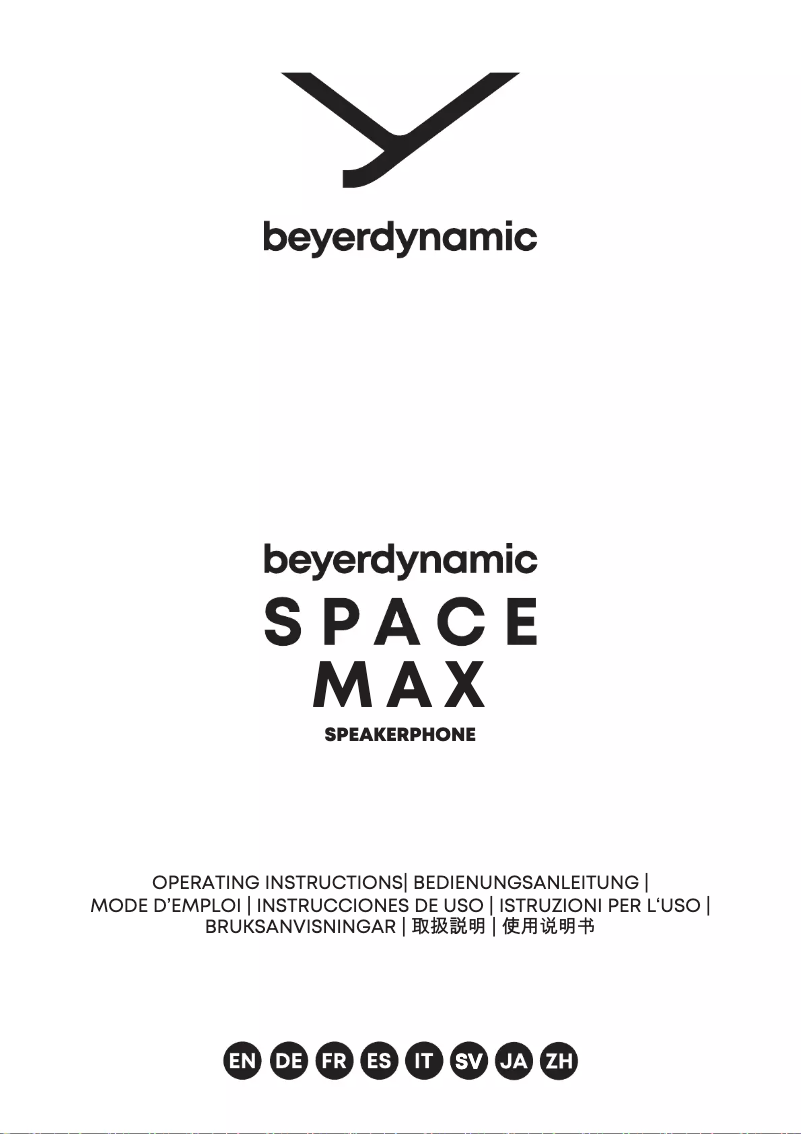 Page 1 de la notice Manuel utilisateur Beyerdynamic Space Max