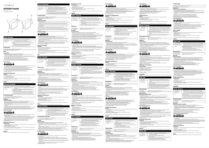 Page 1 de la notice Manuel utilisateur Nedis WCPD30W110WT