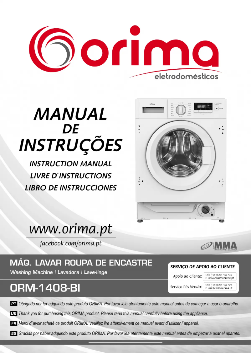Page n°1 - Manuel utilisateur Orima ORM-1408-BI