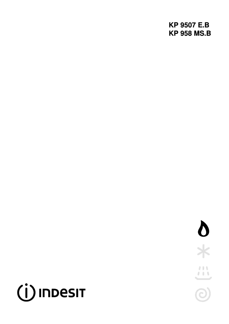 Page n°1 - Manuel utilisateur Indesit KP958
