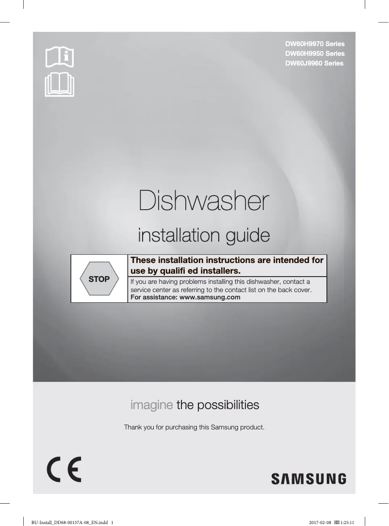 Page n°1 - Guide d'installation Samsung DW60J9960US