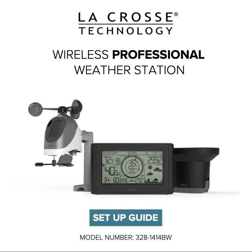 Page n°1 - Manuel utilisateur La Crosse Technology 328-1414BW