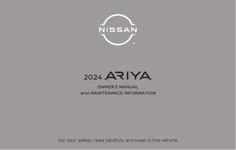 Page 1 de la notice Manuel utilisateur Nissan ARIYA (2024)