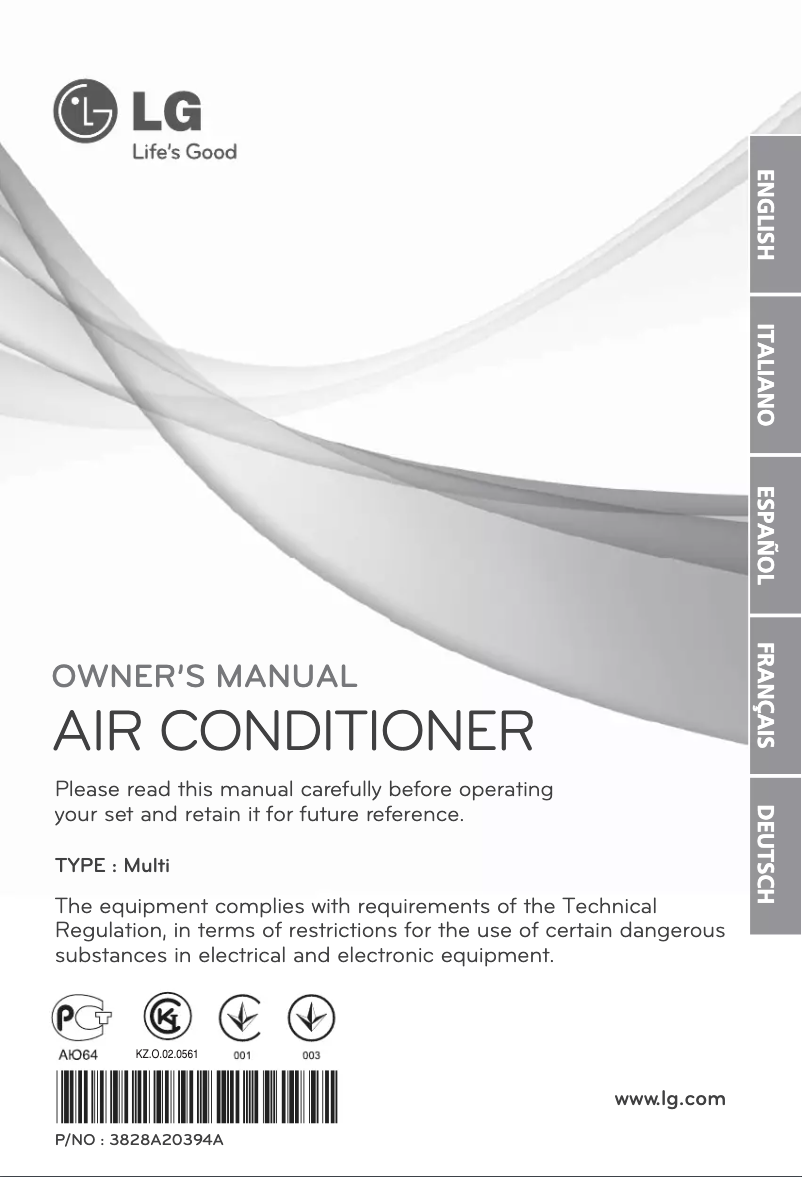 Page 1 de la notice Manuel utilisateur LG A4UH306FA0