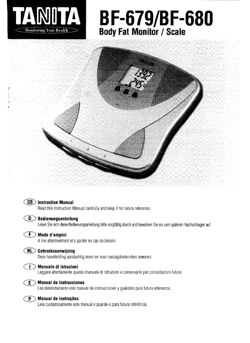Page n°1 - Manuel utilisateur Tanita BF-680