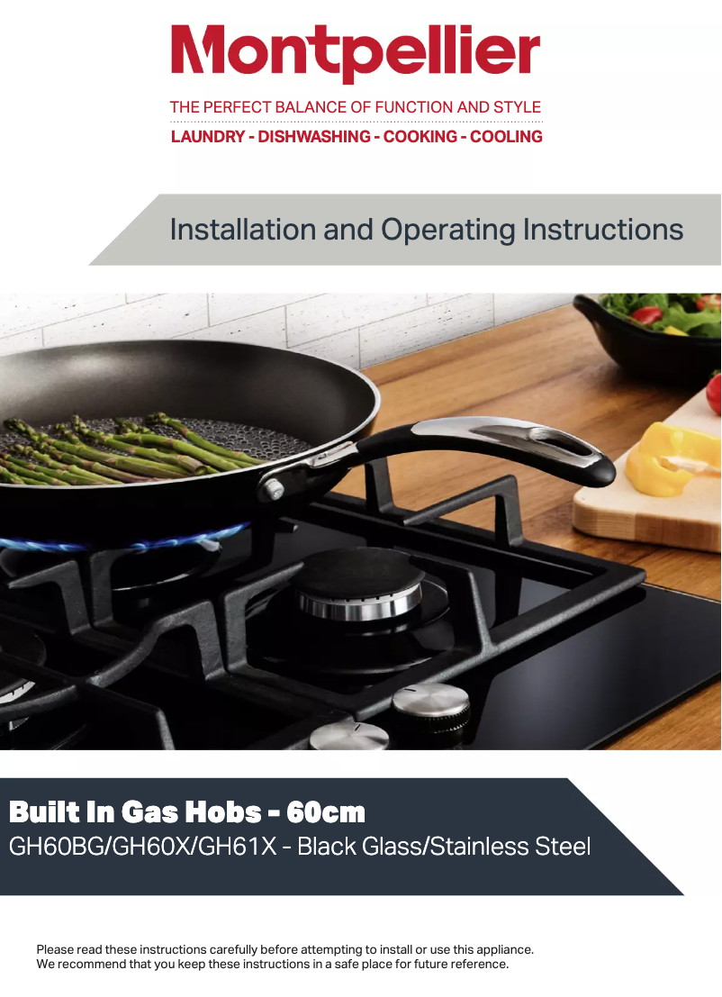 Page 1 of the manual User Manual Montpellier GH60BG