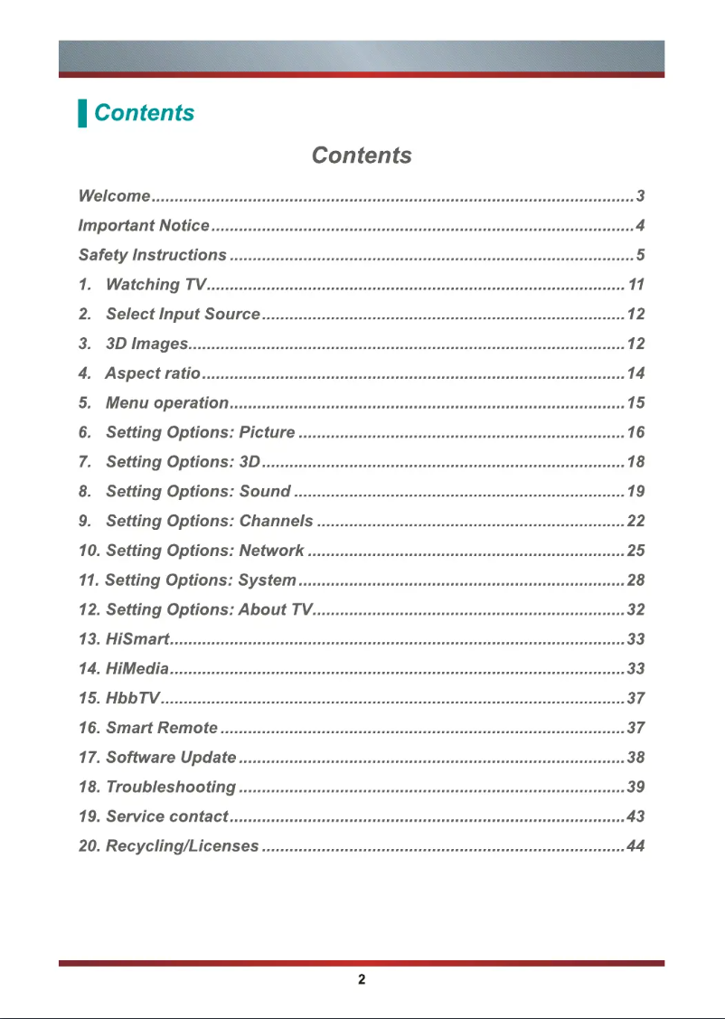 Page n°1 - Manuel utilisateur Hisense LTDN40K370WSEU