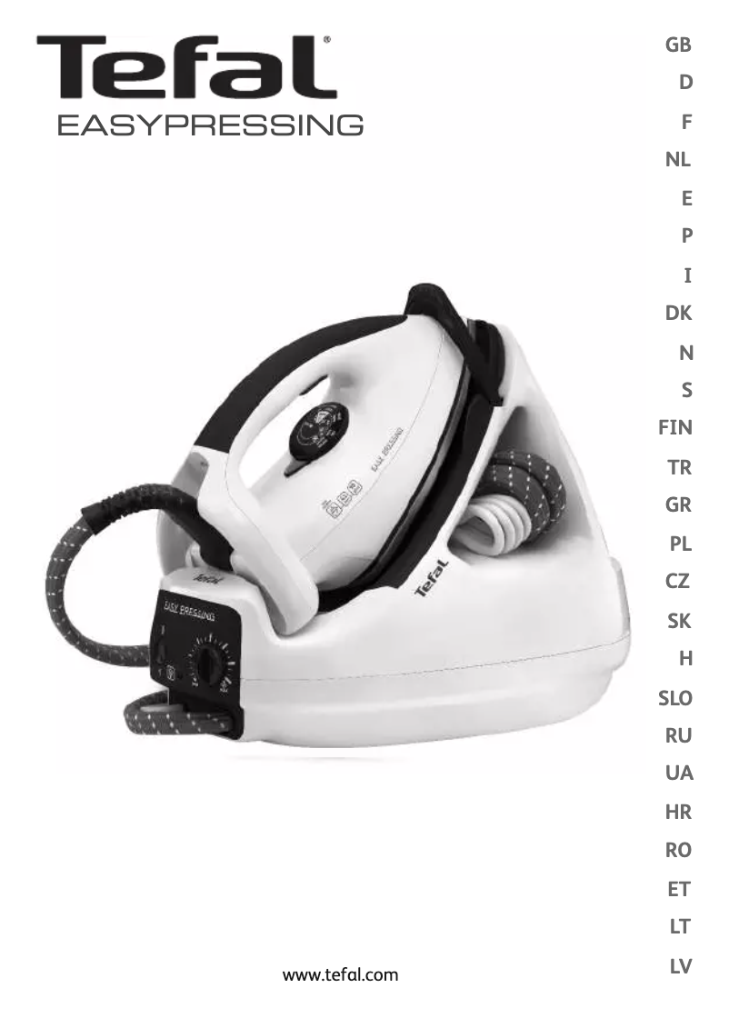 Image de la première page du manuel de l'appareil Easy Pressing GV5247