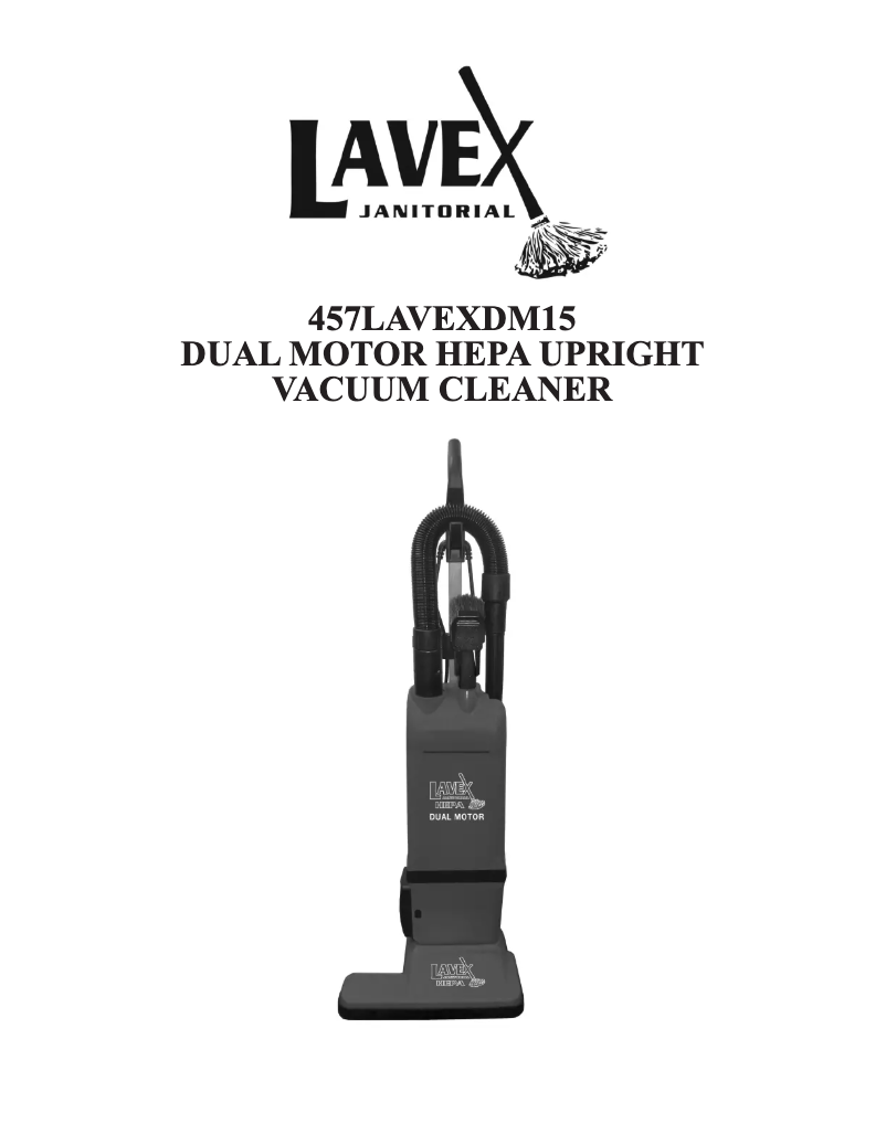 Page n°1 - Manuel utilisateur Lavex Janitorial 158LAVHD29SS