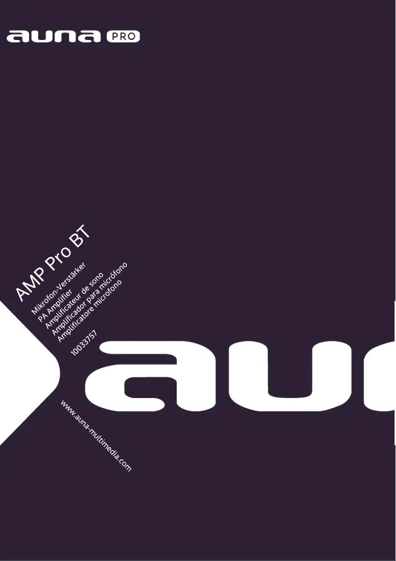 Page n°1 - Manuel utilisateur Auna AMP Pro BT