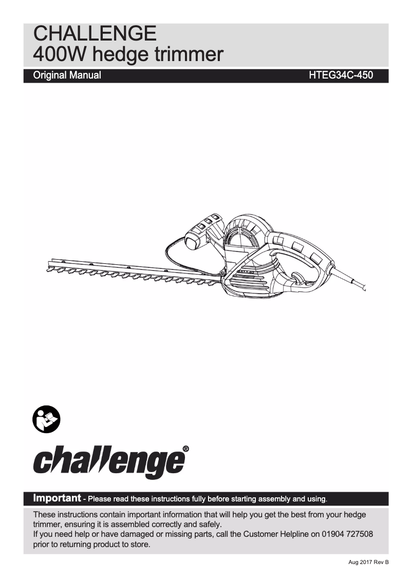 Page n°1 - Manuel utilisateur Challenge HTEG34C-450