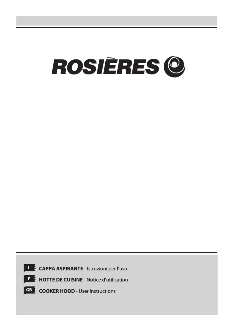 Page n°1 - Manuel utilisateur Rosieres RHT6300LPN