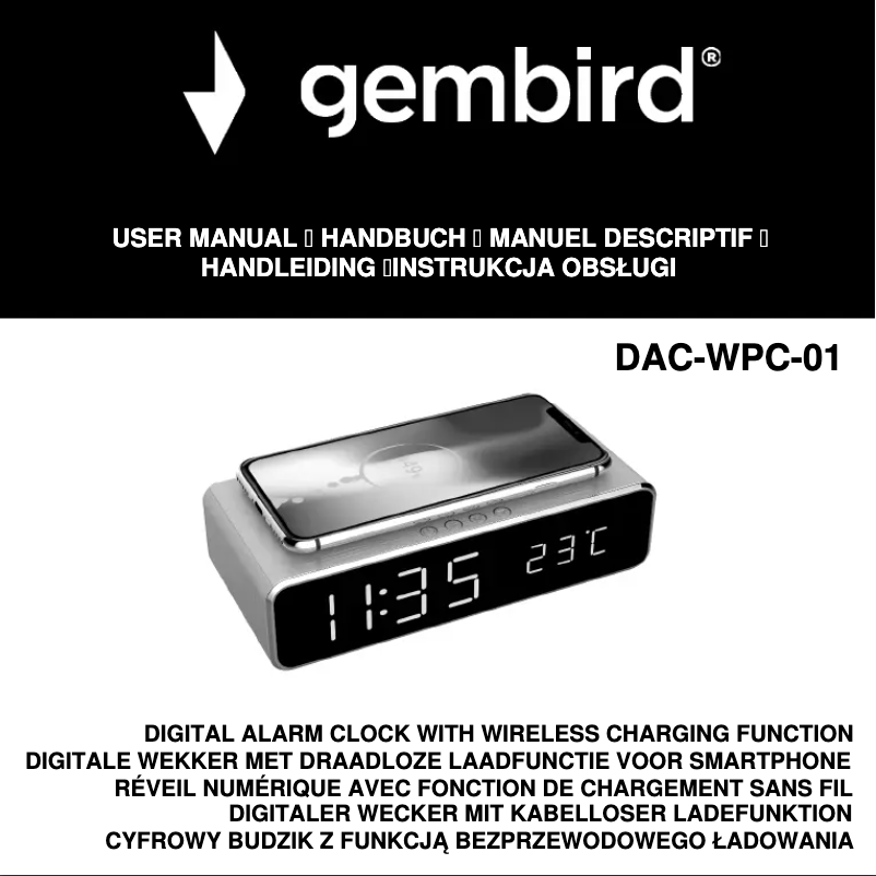 Page n°1 - Manuel utilisateur Gembird DAC-WPC-01