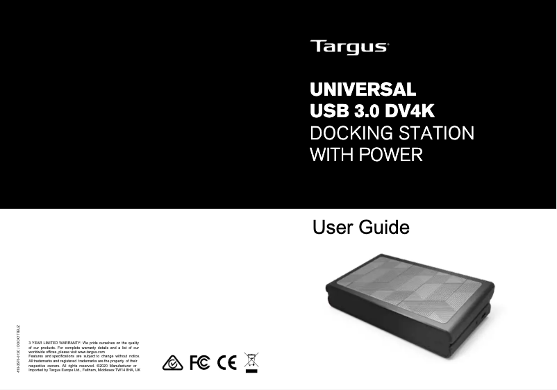 Image de la première page du manuel de l'appareil DOCK177EUZ