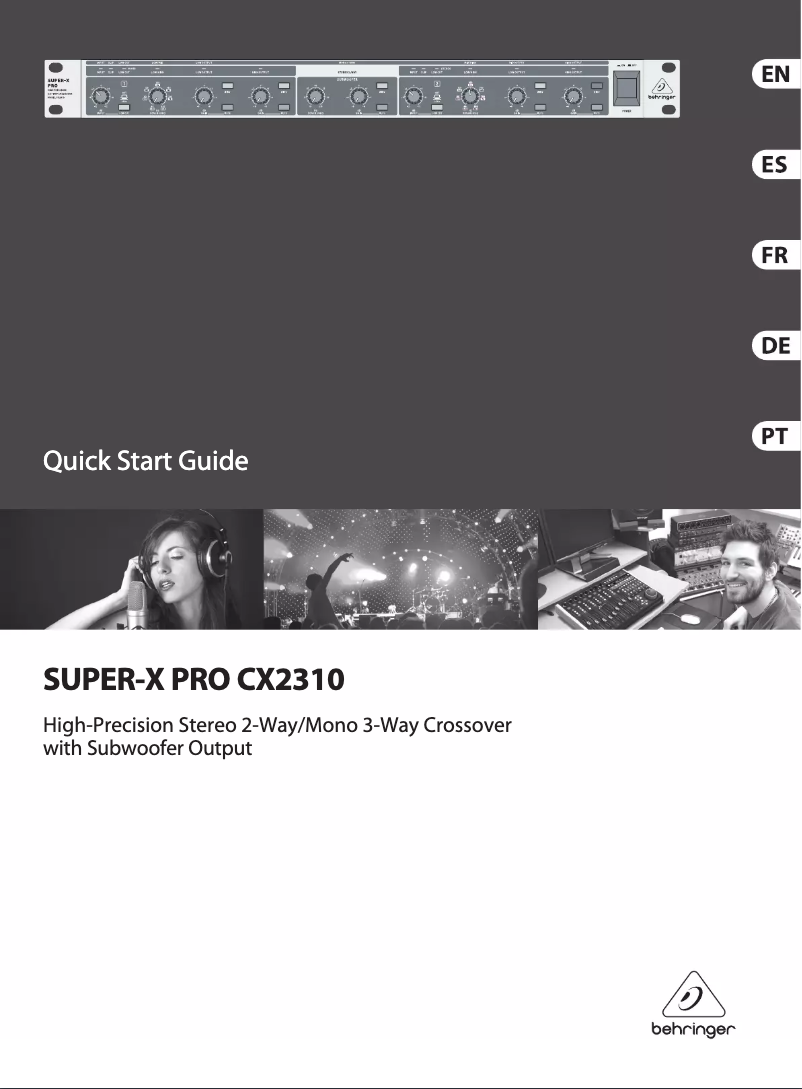 Page 1 of the manual User Manual Behringer CX2310