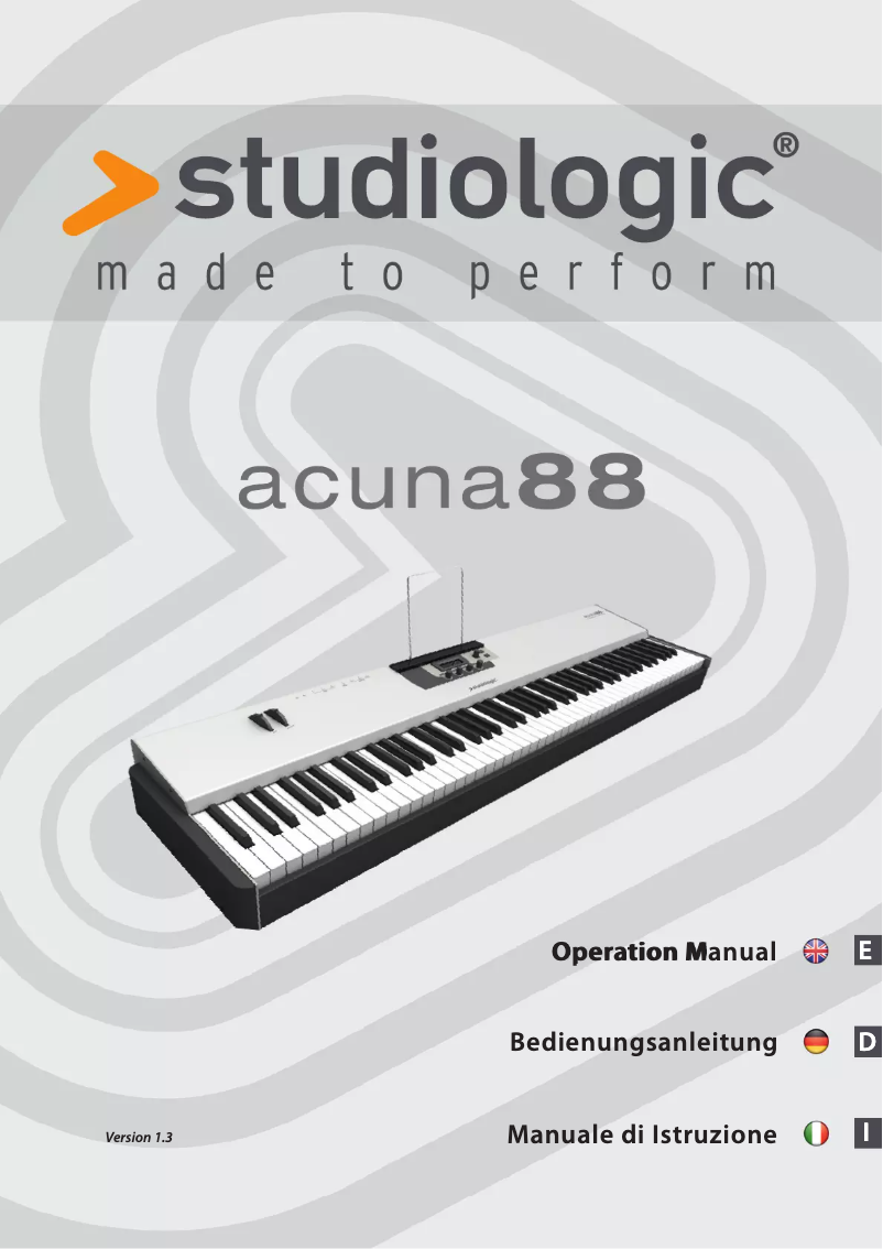 Página 1 del manual Manual de usuario Studiologic Acuna 88