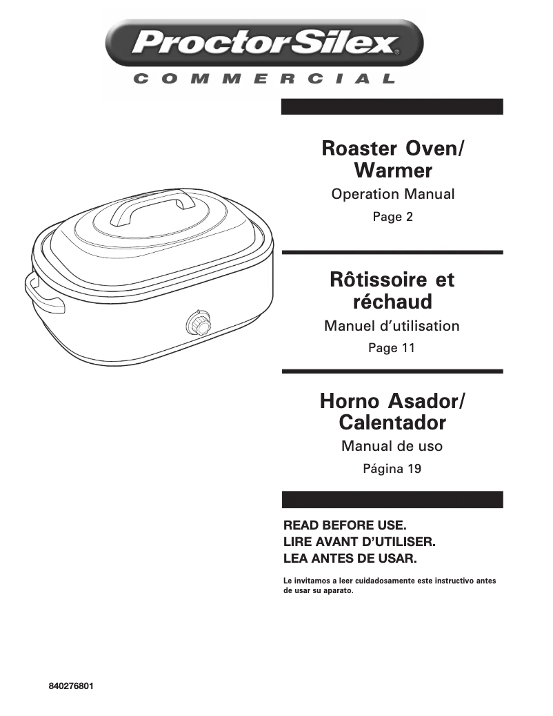 Page n°1 - Manuel utilisateur Proctor Silex 32921