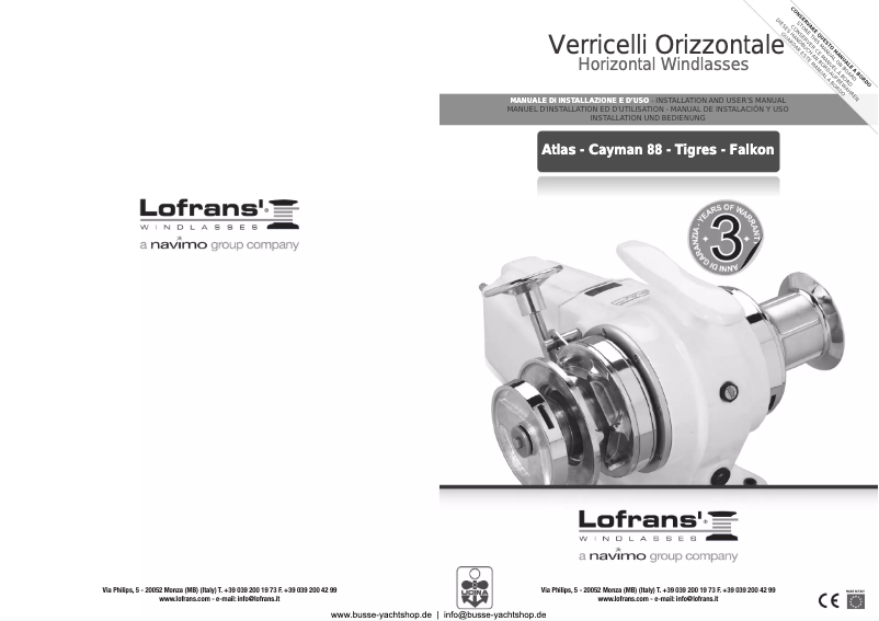 Page 1 de la notice Manuel utilisateur Lofrans Atlas