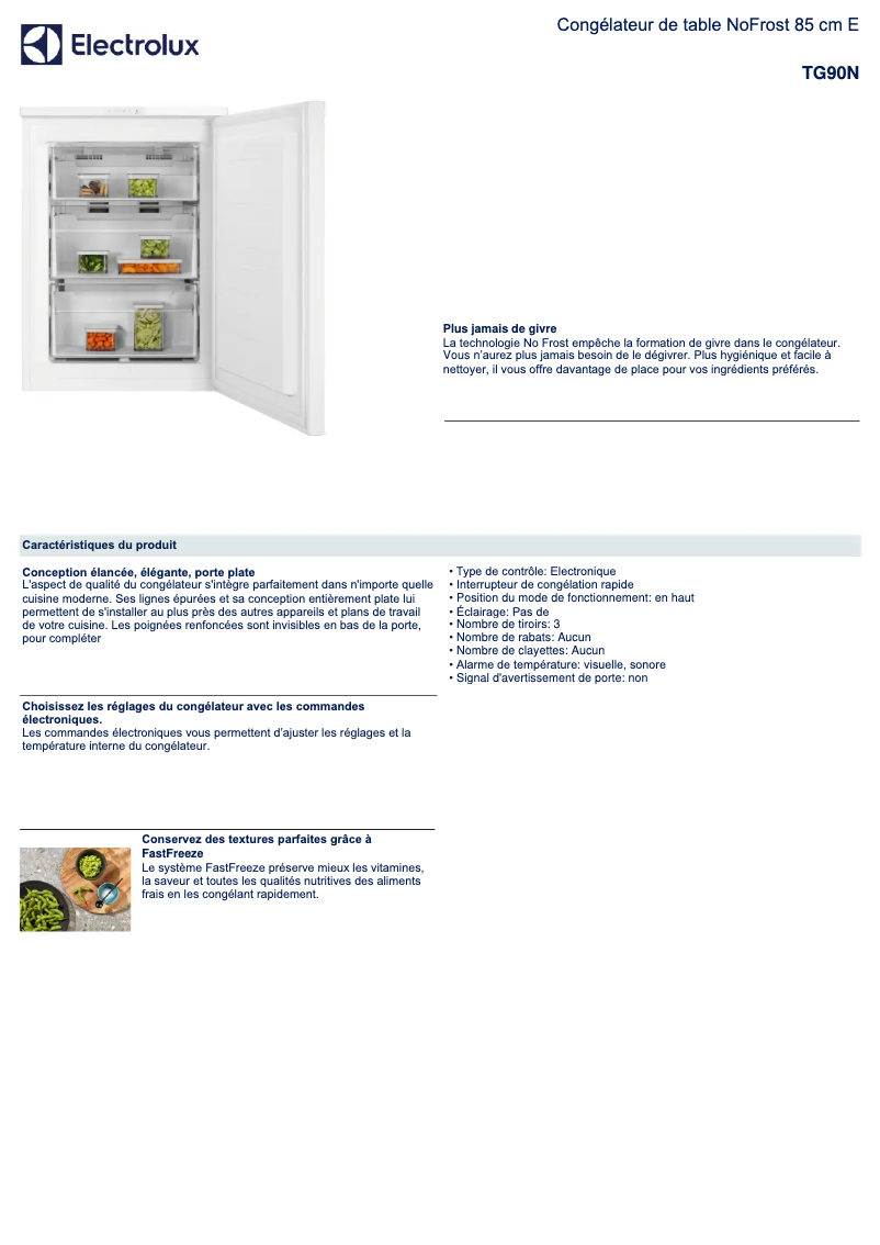 Image de la première page du manuel de l'appareil TG90N