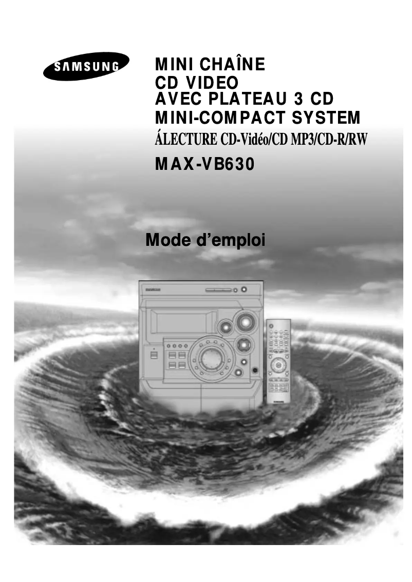 Page 1 de la notice Manuel utilisateur Samsung MAX-VB630