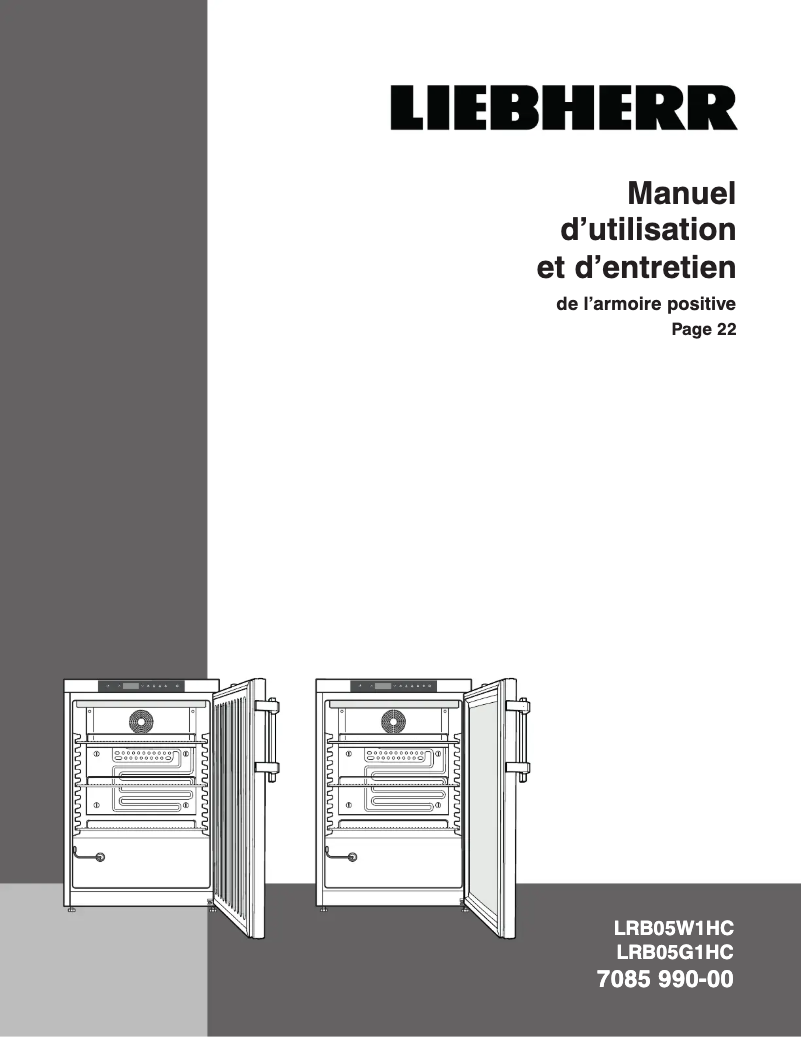 Page 1 de la notice Manuel utilisateur Liebherr LKUv 1613