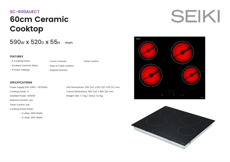 Image de la première page du manuel de l'appareil SC-600AUECT