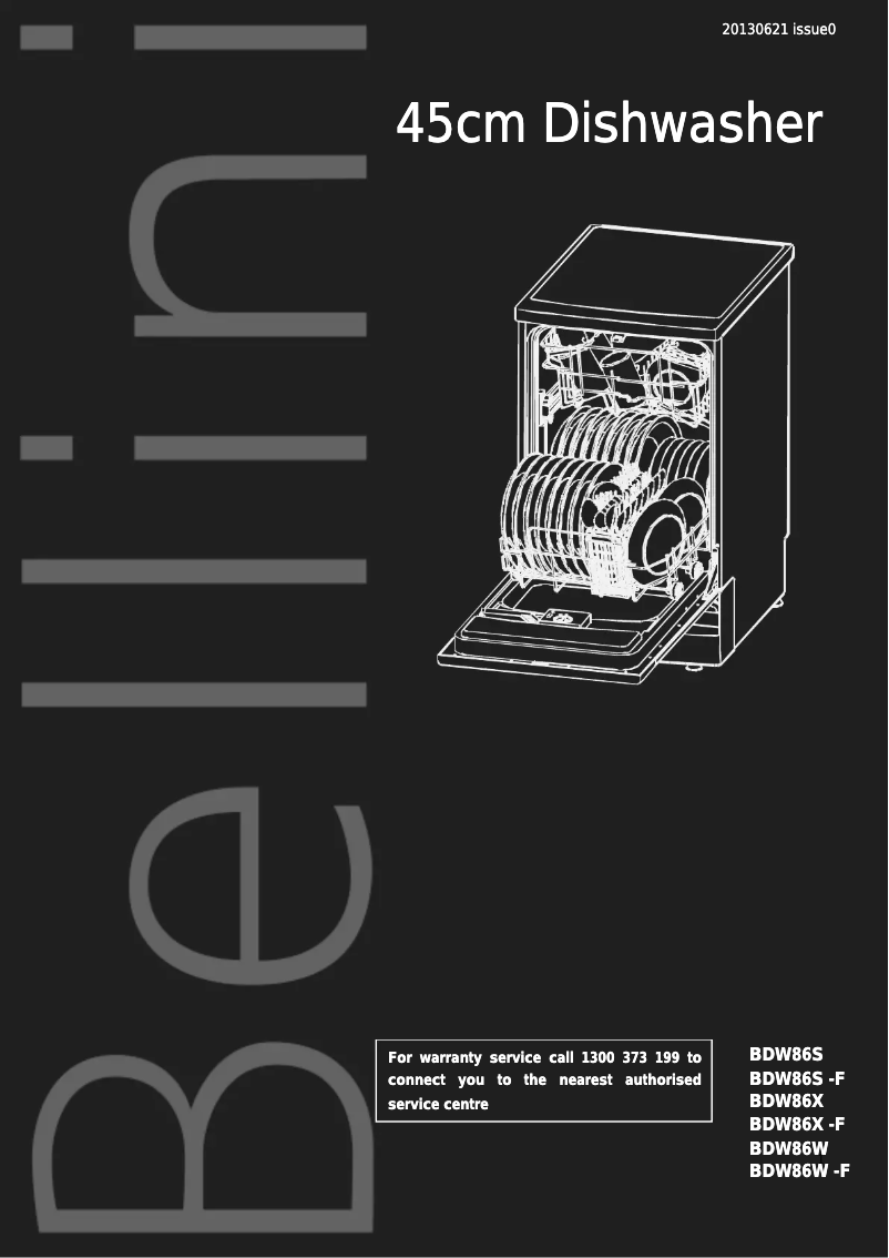 Page 1 de la notice Manuel utilisateur Bellini BDW86W