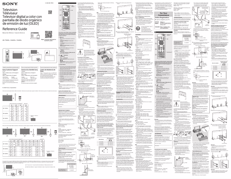 Image de la première page du manuel de l'appareil BRAVIA FWD-77A95L