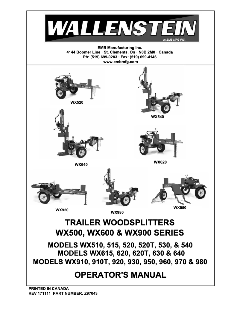 Image de la première page du manuel de l'appareil WX640