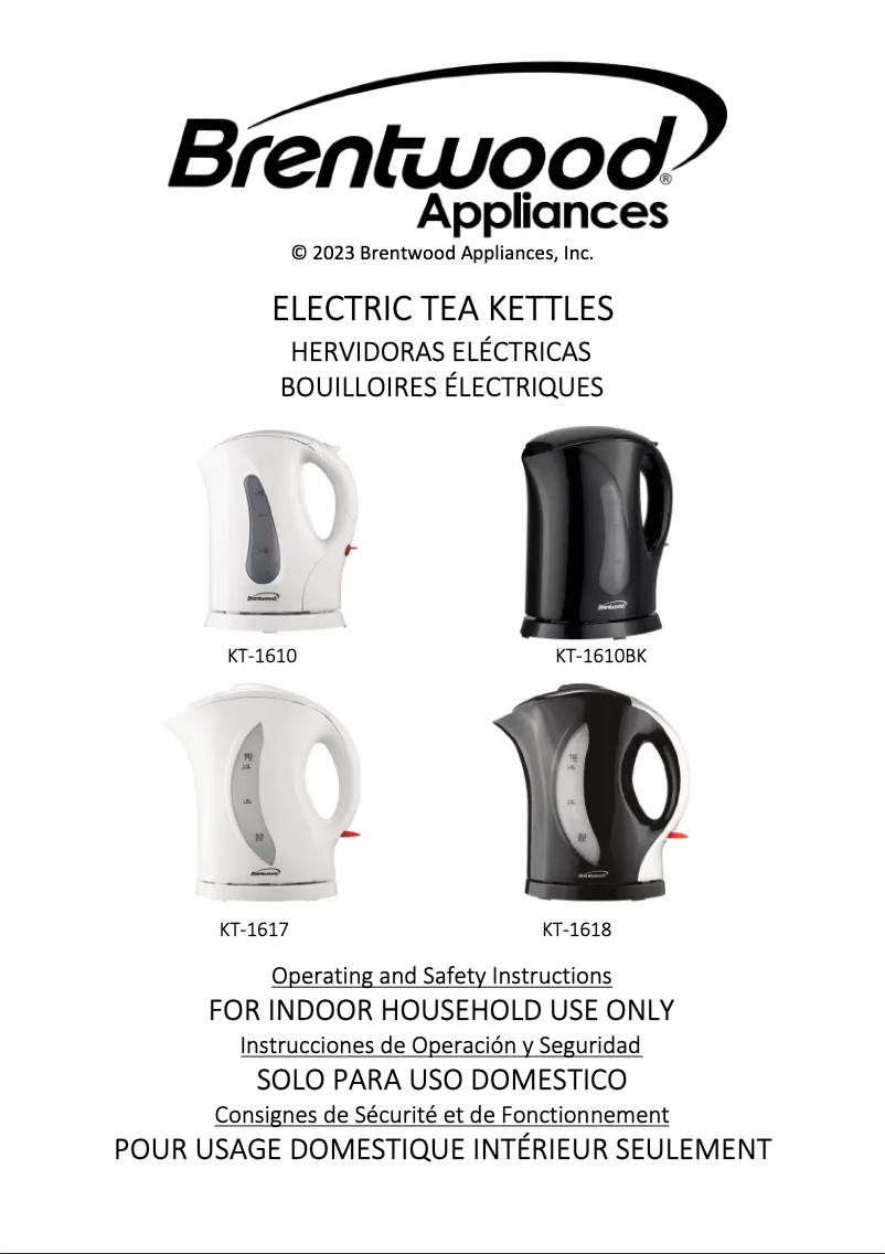 Page 1 de la notice Manuel utilisateur Brentwood KT-1610