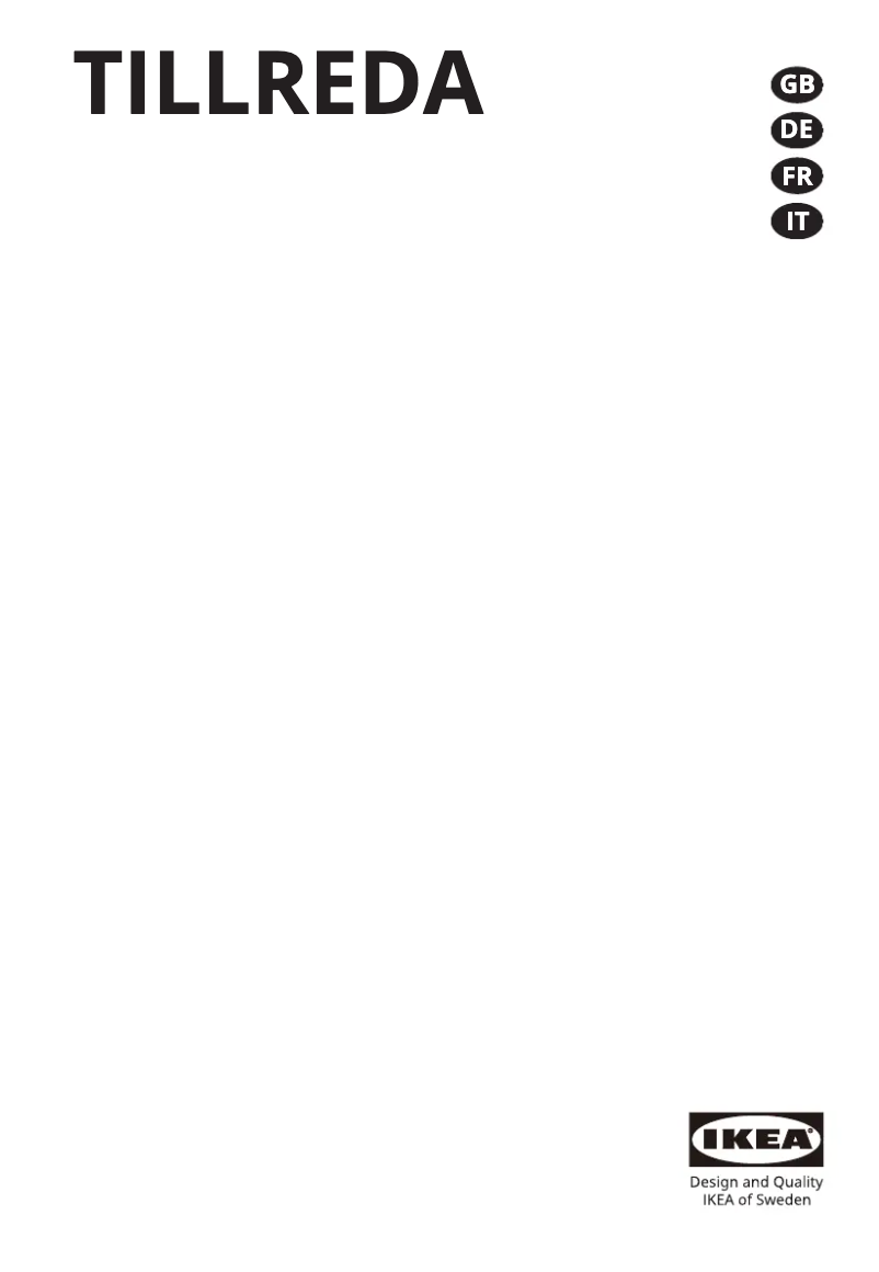 Page 1 de la notice Manuel utilisateur Ikea TILLREDA 304.970.94