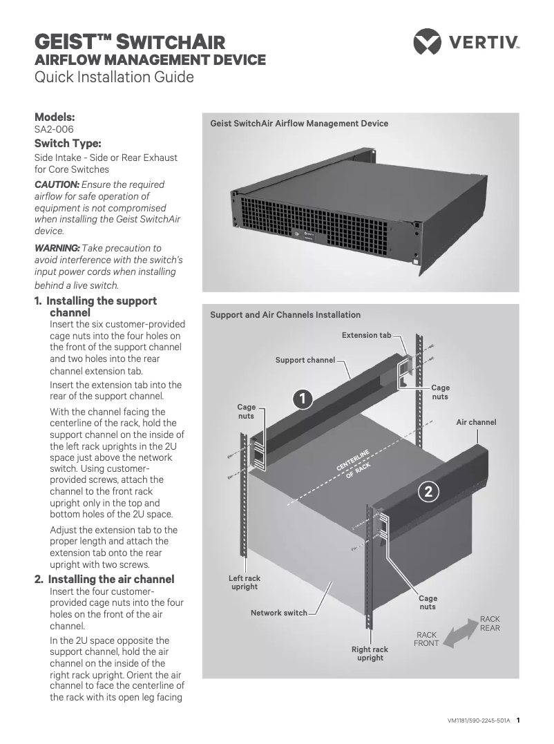 Page 1 de la notice Manuel utilisateur Emerson SA2-006
