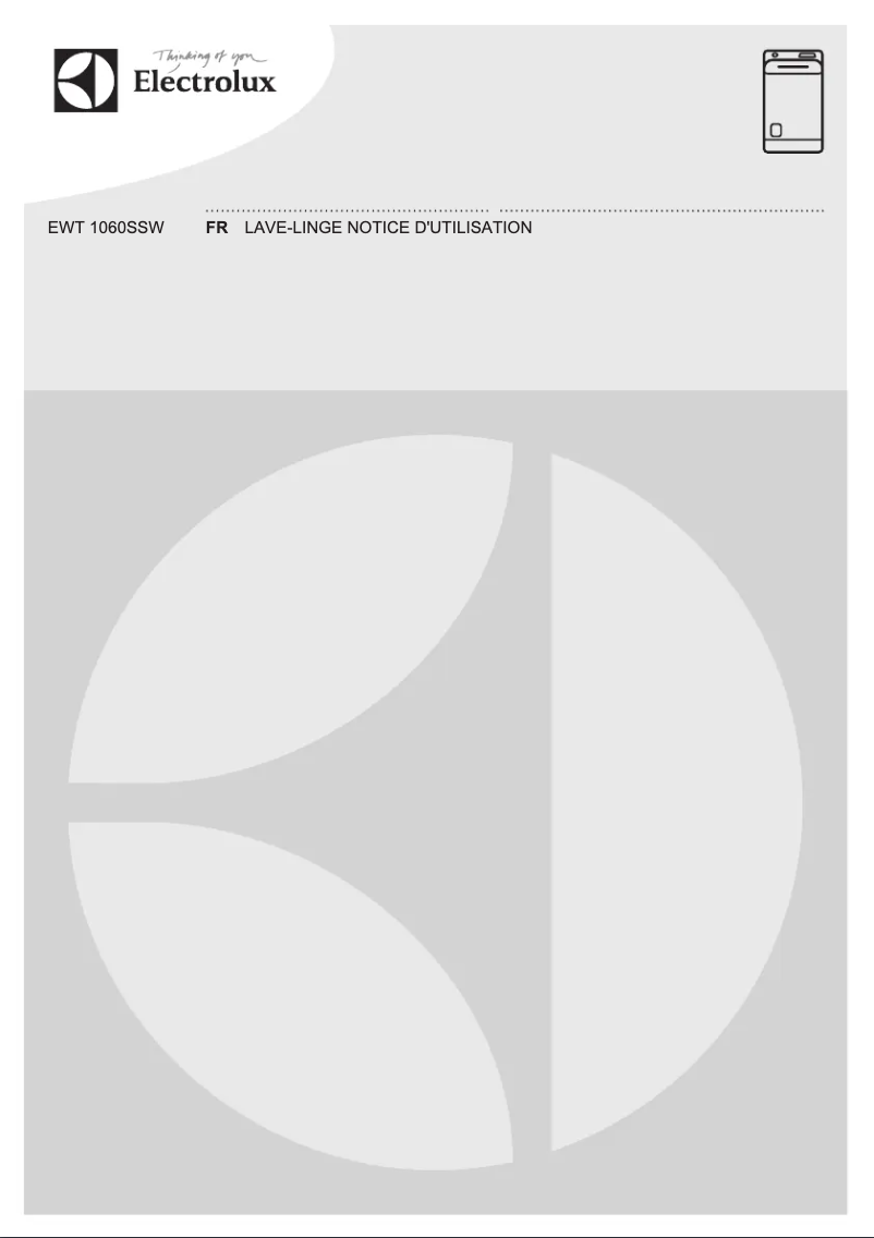 Image de la première page du manuel de l'appareil EWT1060SSW