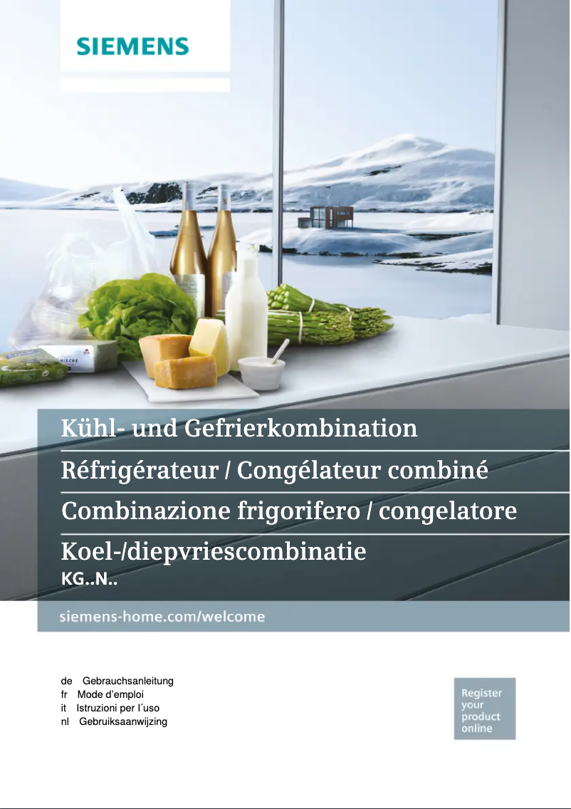 Image de la première page du manuel de l'appareil KG36NVW21