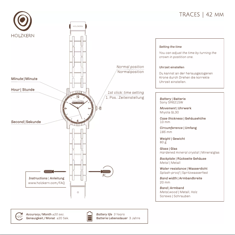 Page 1 de la notice Manuel utilisateur Holzkern Bolca
