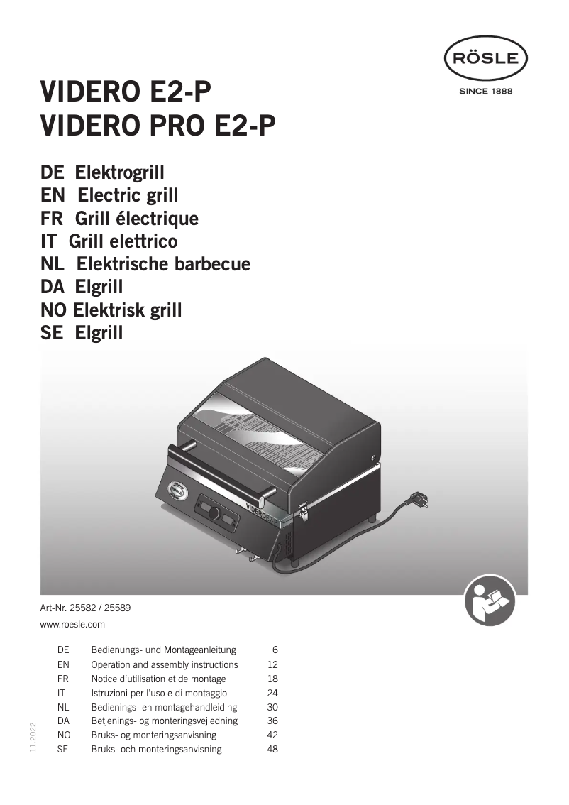 Page n°1 - Manuel utilisateur Roesle VIDERO PRO E2-P