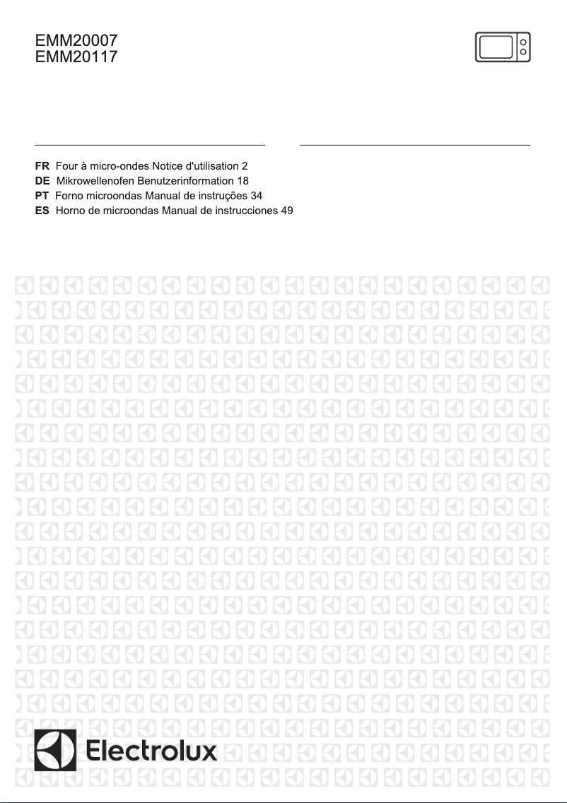 Page 1 de la notice Manuel utilisateur Electrolux EMM20007OX