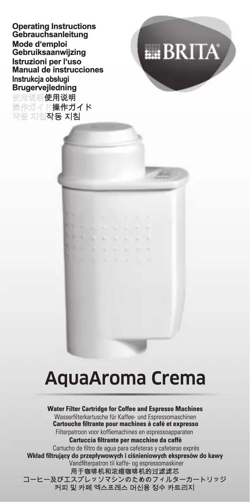 Page 1 de la notice Manuel utilisateur BRITA AquaAroma