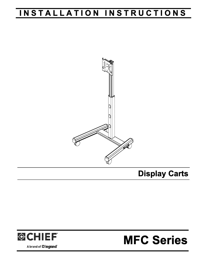 Page n°1 - Manuel utilisateur Chief MFCUB700