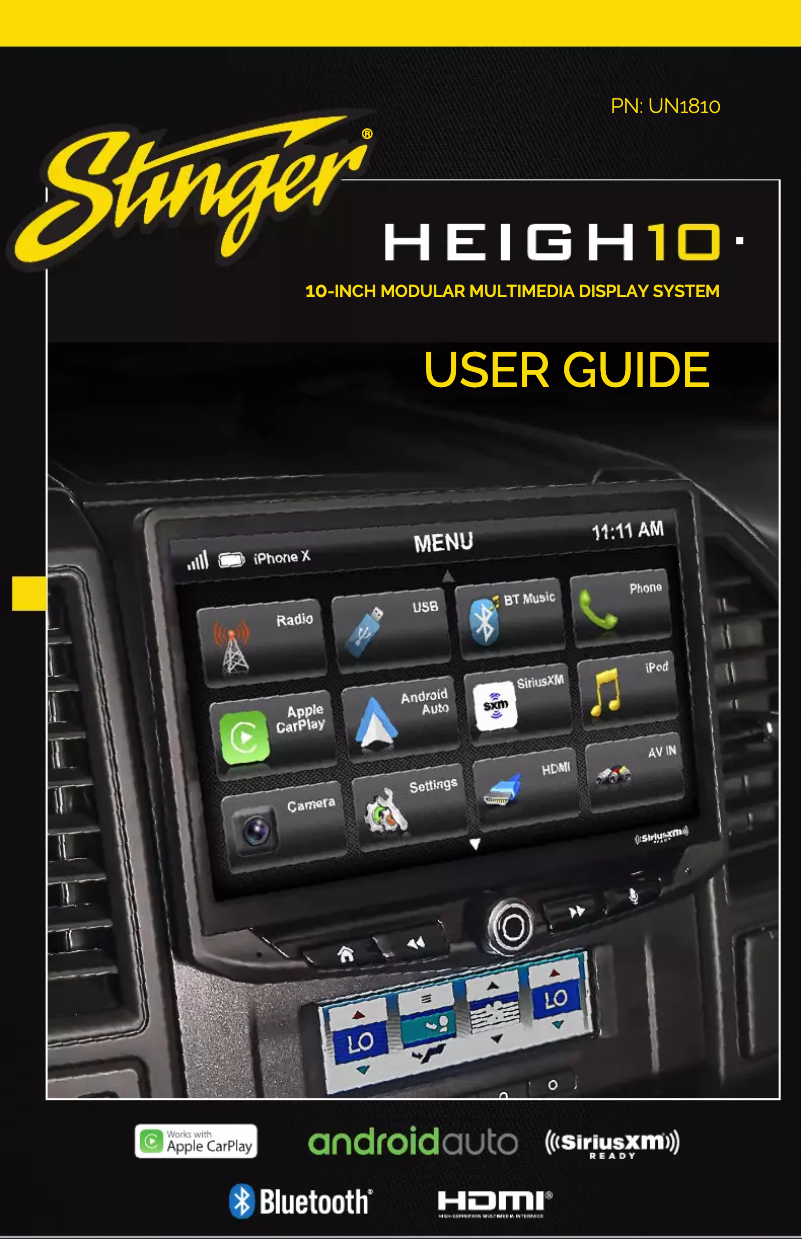 Page 1 de la notice Manuel utilisateur Stinger SR-JK11H