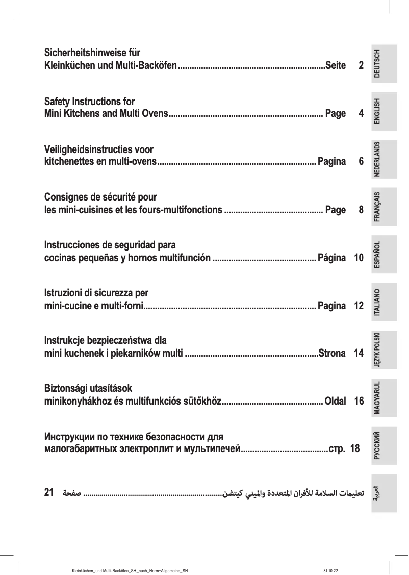 Page 1 de la notice Instructions / montage Clatronic KK 3786
