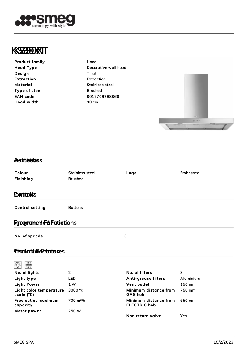 Page n°1 - Brochure Smeg KS90XT